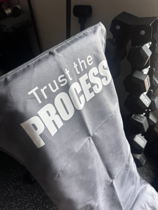 Trust the Process Bench Towel Grey