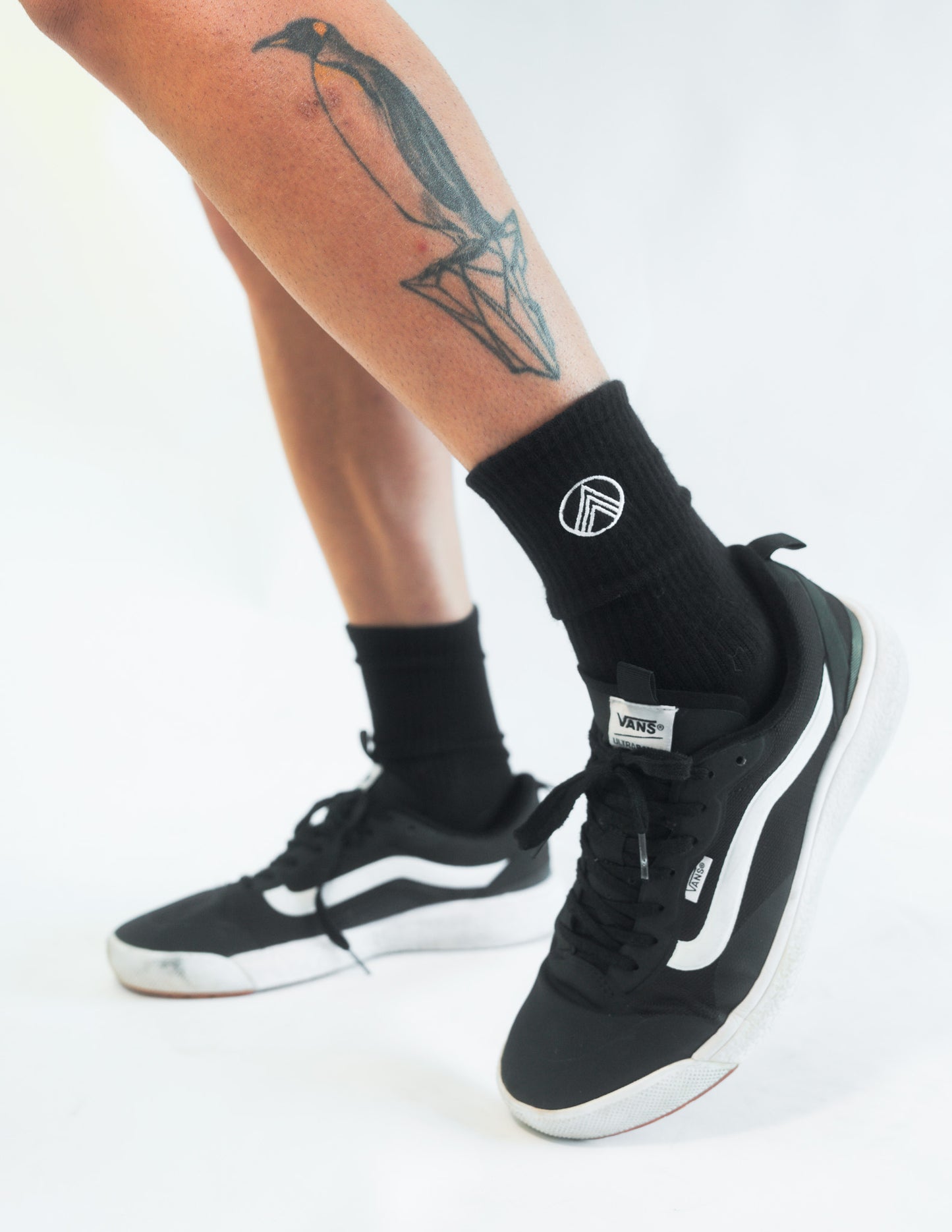Men's Elev Circle Crew Sock Black