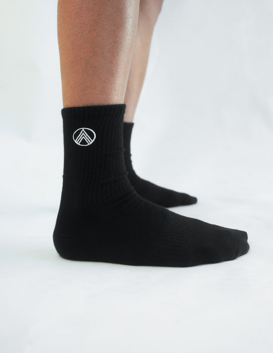 Men's Elev Circle Crew Sock Black