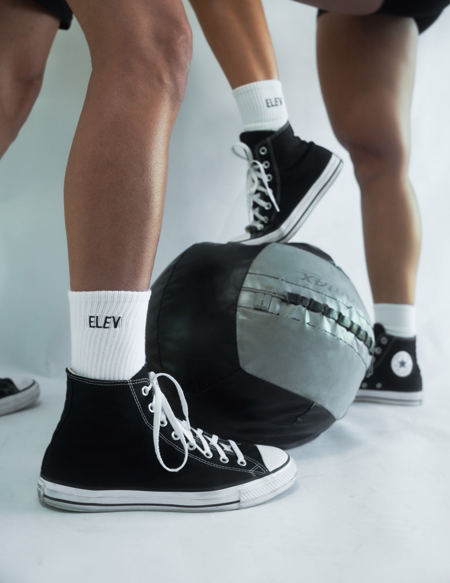 Men's Elev Crew Sock White