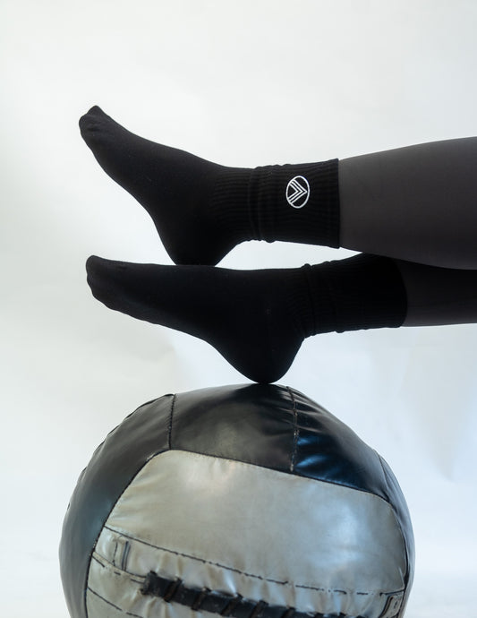 Women's Elev Circle Crew Sock Black